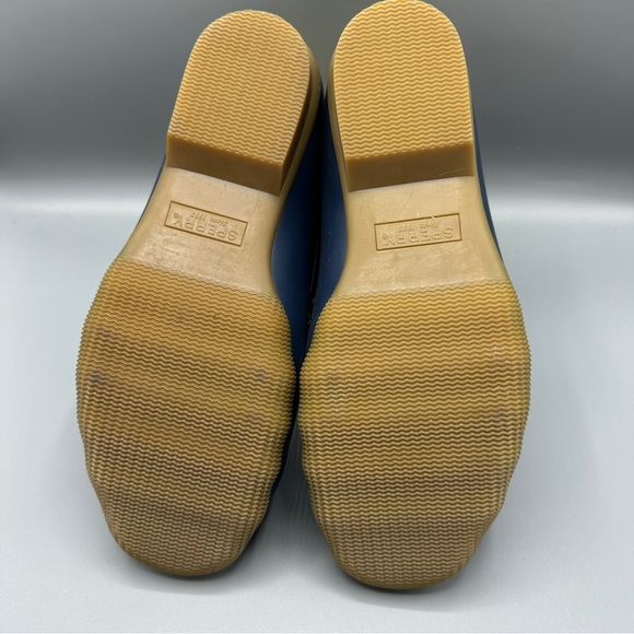 Sperry Saltwater Nylon Navy Duck Boots Mens Size 9.5 Blue Yellow main image 10